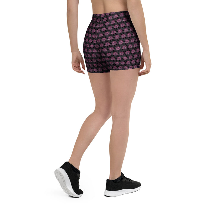 Back angle of Eyora festival leggings – dynamic patterns meet high-performance activewear.