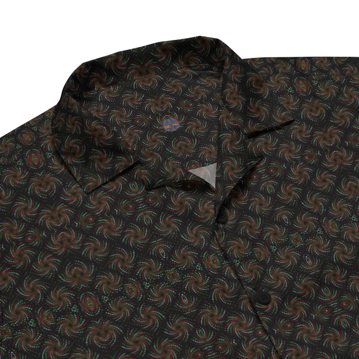 dotadelic-black-red-psychedelic-button-down-shirt-sacred-geometry-closeup-collar
