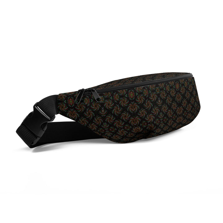 Side view of Dotadelic (BlackRed) waistbag – sleek and symmetrical for festivals or travel.
