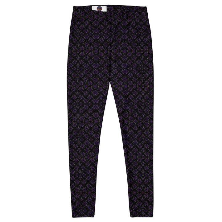 Flat front layout of Dotadelic leggings – high-quality print with colorful trippy dots and geometric energy.