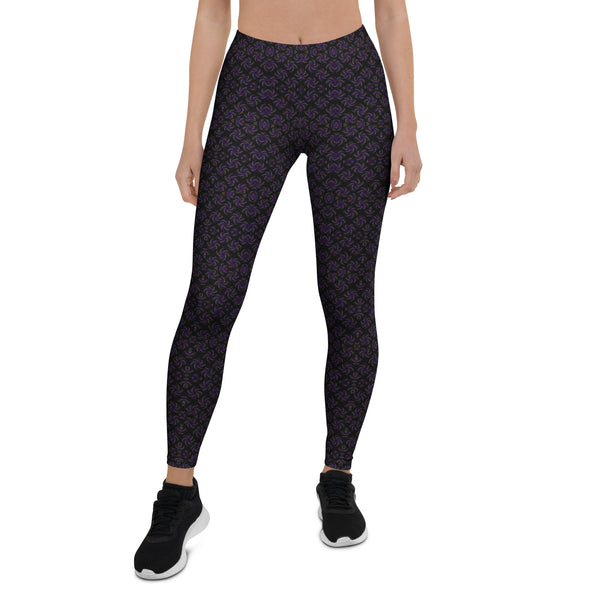 Front view of Dotadelic leggings – vibrant dotted psychedelic pattern for yoga, raves, and creative flow.