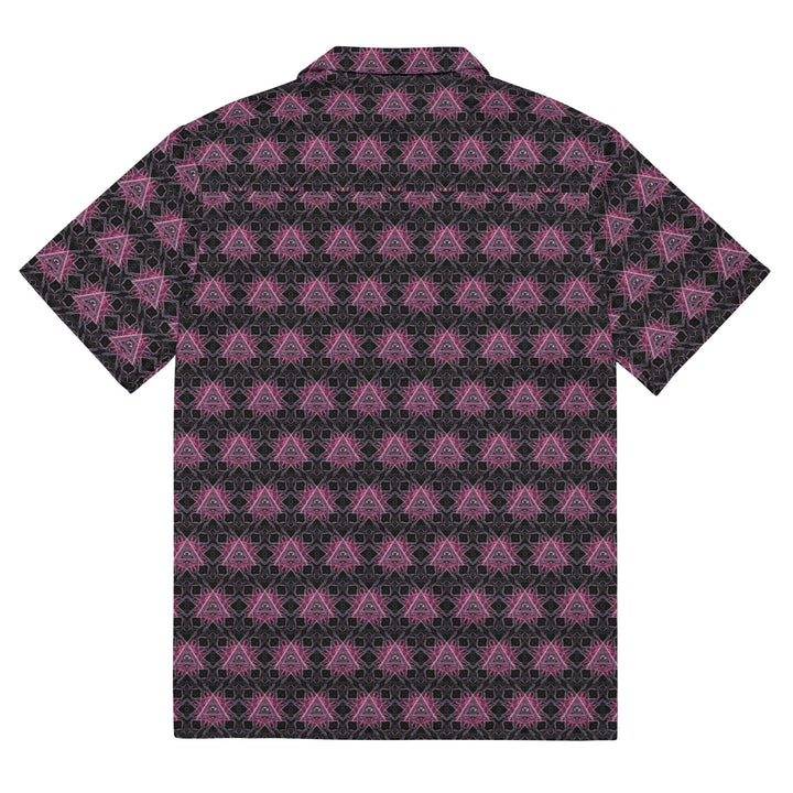 Flat back image of Eyora shirt – glowing geometry and cosmic symmetry for spiritual style.
