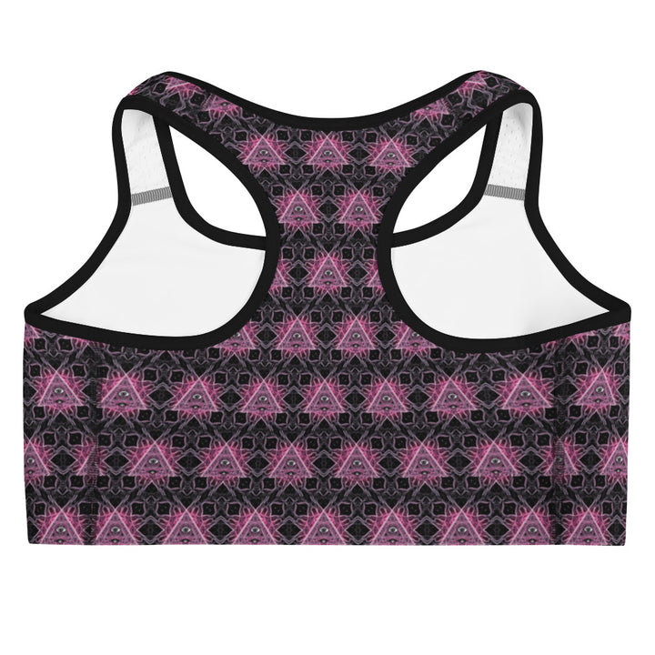 Back flat view of Eyora bra – symmetrical design ideal for festivals and sporty fashion