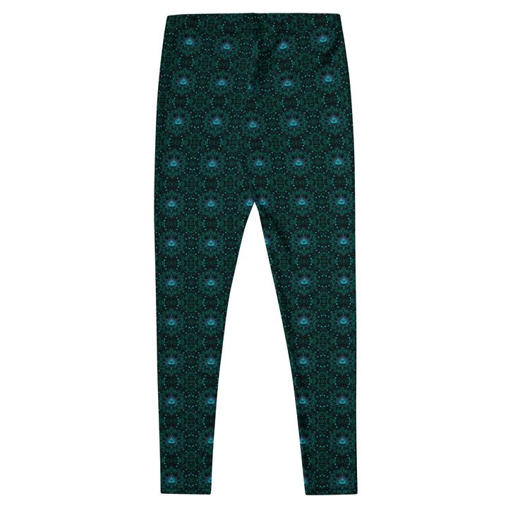 Flat back of GeoLotus leggings – clean mandala geometry perfect for yoga, flow, and cosmic style.