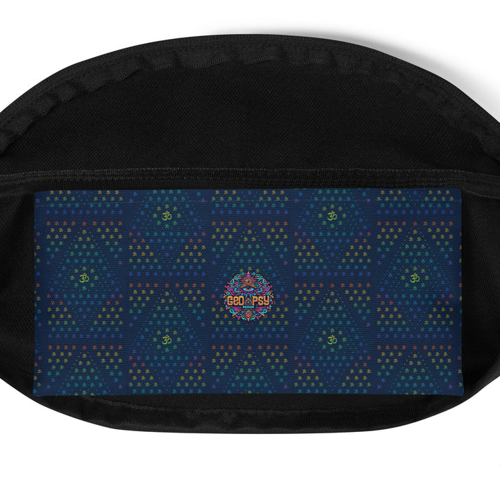 inside view of GeOm festival bag – waterproof sacred geometry pack for outdoor adventures.