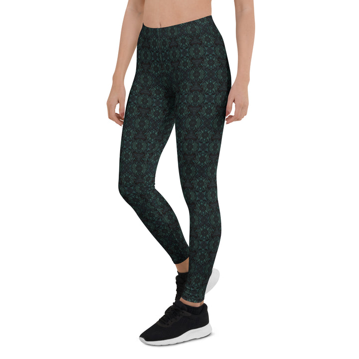 Left side of Lumora leggings – luminous sacred style for mindful movement and visionary energy.
