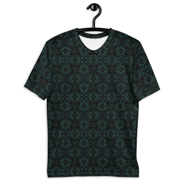 Front view of Lumora psychedelic t-shirt – sacred geometry meets visionary fashion, perfect for festival goers and rave lovers.