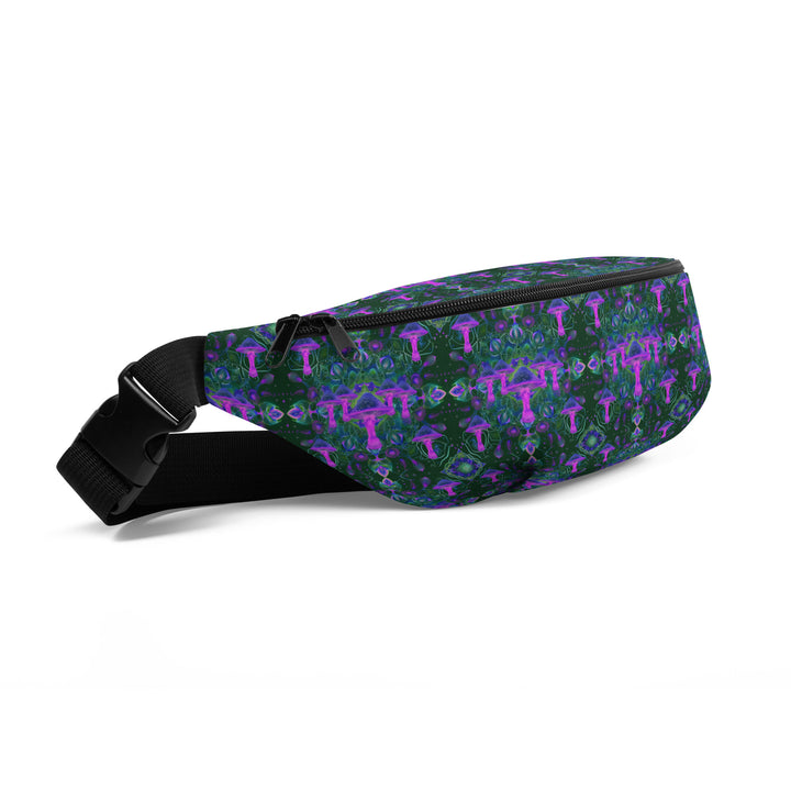 Side view of Mushdalla waistbag – waterproof and functional for psychedelic events and active outdoor wear
