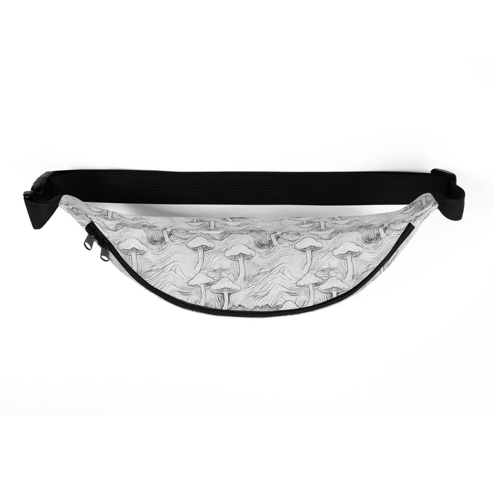 Top view of Mushforest waistbag – festival-ready, water-resistant, and ideal for wild adventures