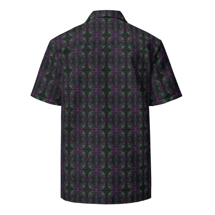 Back view of Nebulith shirt – visionary space art with sacred geometry inspired by stars and nebulae.