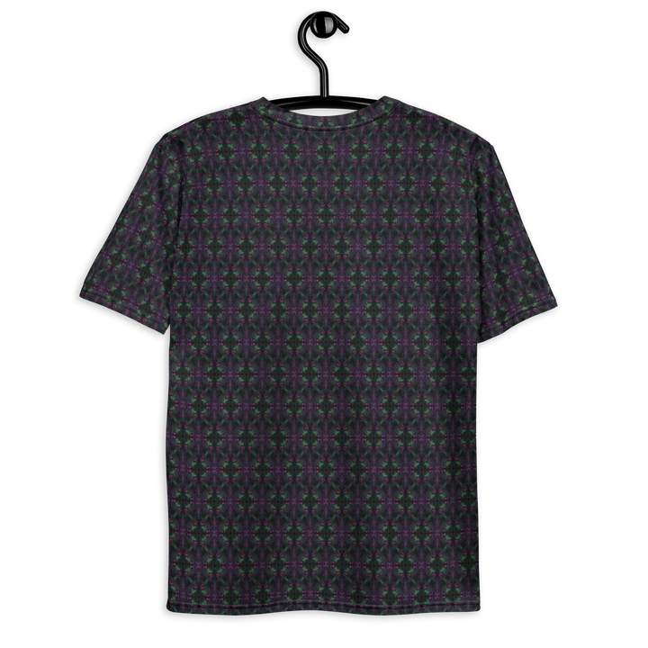 Back hanging view of Nebulith t-shirt – cosmic sacred geometry for raves, EDM festivals, and spiritual style.