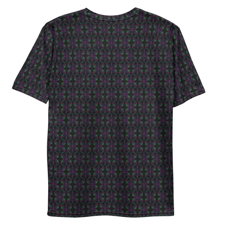 Flat back view of the Nebulith psychedelic shirt – cosmic sacred geometry for visionary wardrobes.