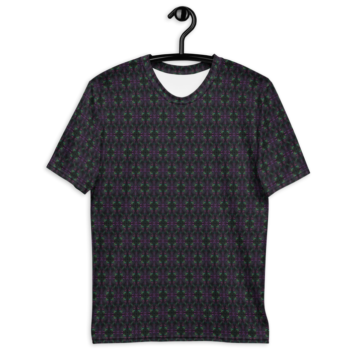 Front view of the Nebulith psychedelic t-shirt – sacred geometry meets galactic art for visionary festival fashion.