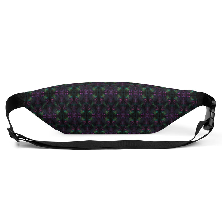 Back view of Nebulith waistbag – sleek, trippy design perfect for raves, festivals, and functional psychedelic gear