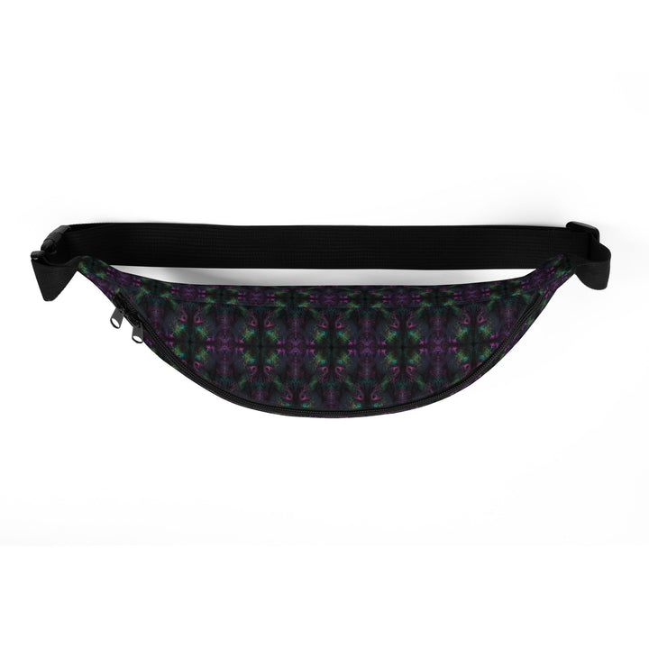 Top view of Nebulith waistbag – sacred geometry-inspired art for festivals, hikes, and everyday cosmic vibes
