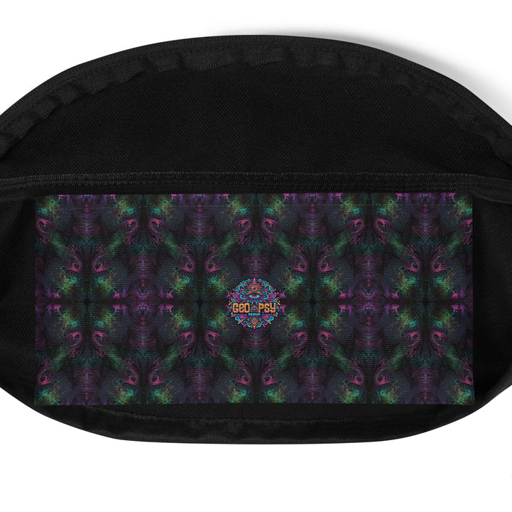 inside view of Nebulith waistbag – sacred geometry-inspired art for festivals, hikes, and everyday cosmic vibes, trippy design, perfect for raves, festivals