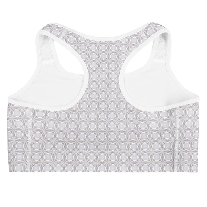 Back flat view of Netra bra – symmetrical design ideal for festivals and sporty fashion