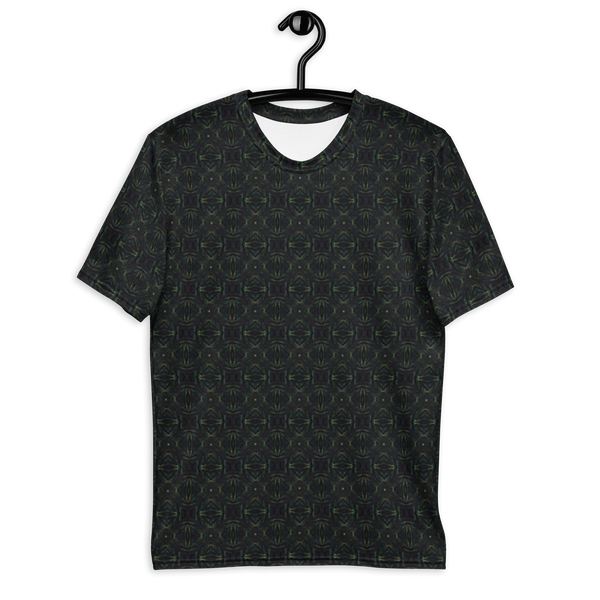 Front view of Nexora psychedelic t-shirt – sacred geometry infused with futuristic visionary art.