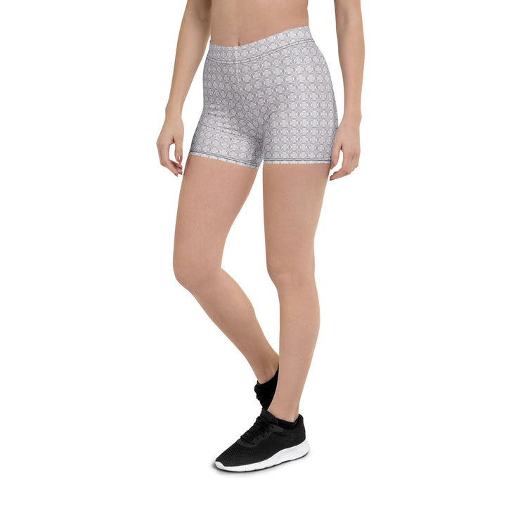 Left side view of Netra leggings – psychedelic third-eye geometry for freedom and style.
