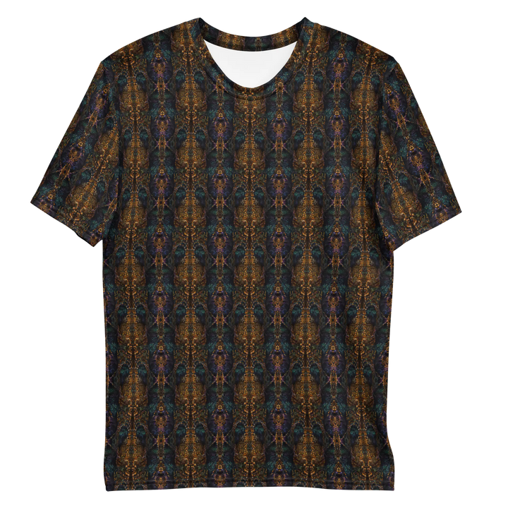 Flat lay front of PsyBear tee – sacred mandala bear design for EDM, psytrance, and spiritual wear.