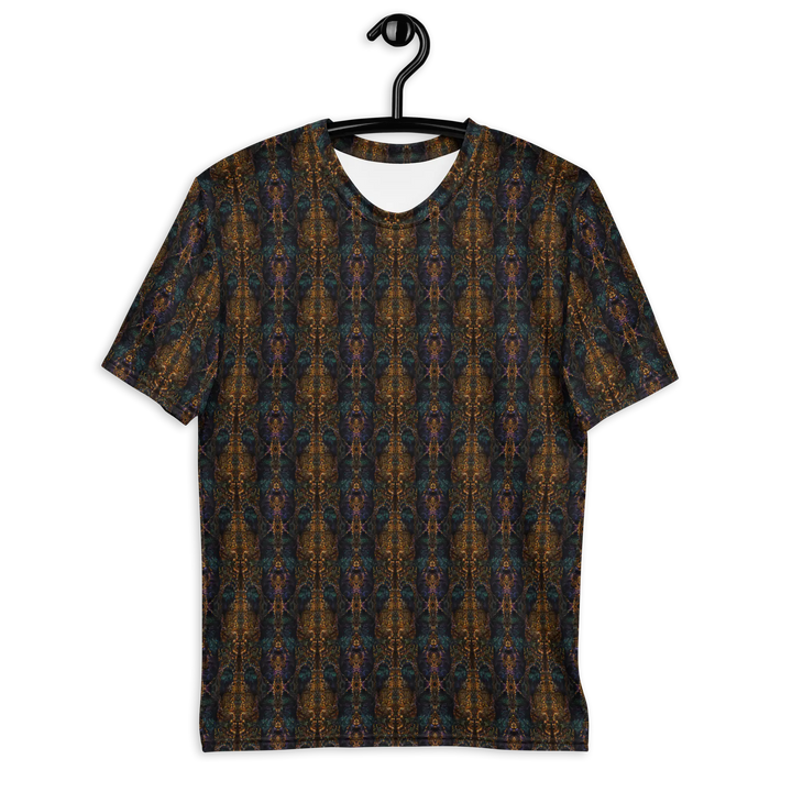 Front view of PsyBear psychedelic t-shirt – visionary bear design with fractal geometry for festival wear.