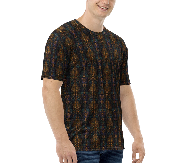 Left side profile of PsyBear shirt – visionary fashion with tribal bear energy and fractals.