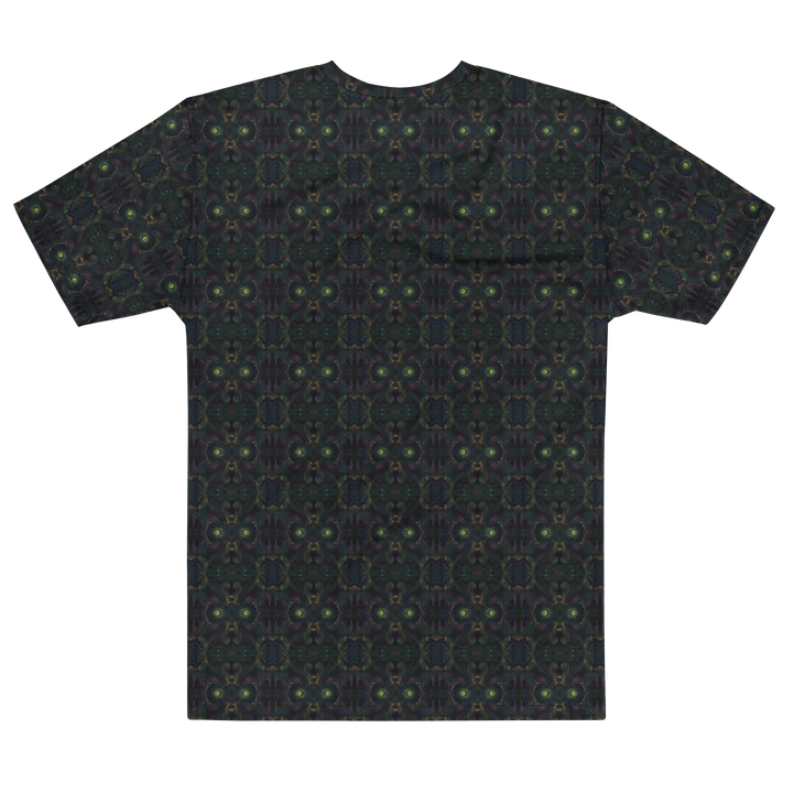 Alternate back flat of Psybot tee – fusion of mechanical and mystical symbols in wearable art.