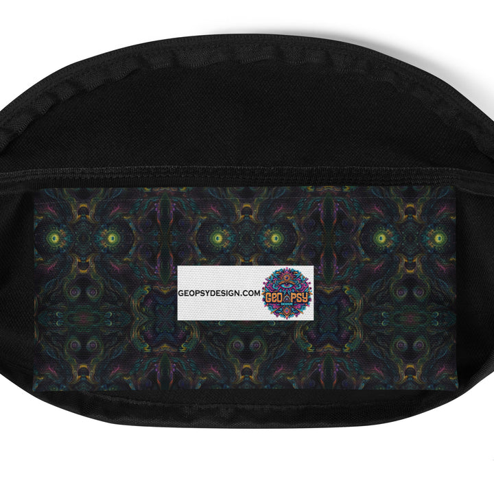 inside view of Psybot waistbag – visionary robot-themed print perfect for psychedelic streetwear and active festival life