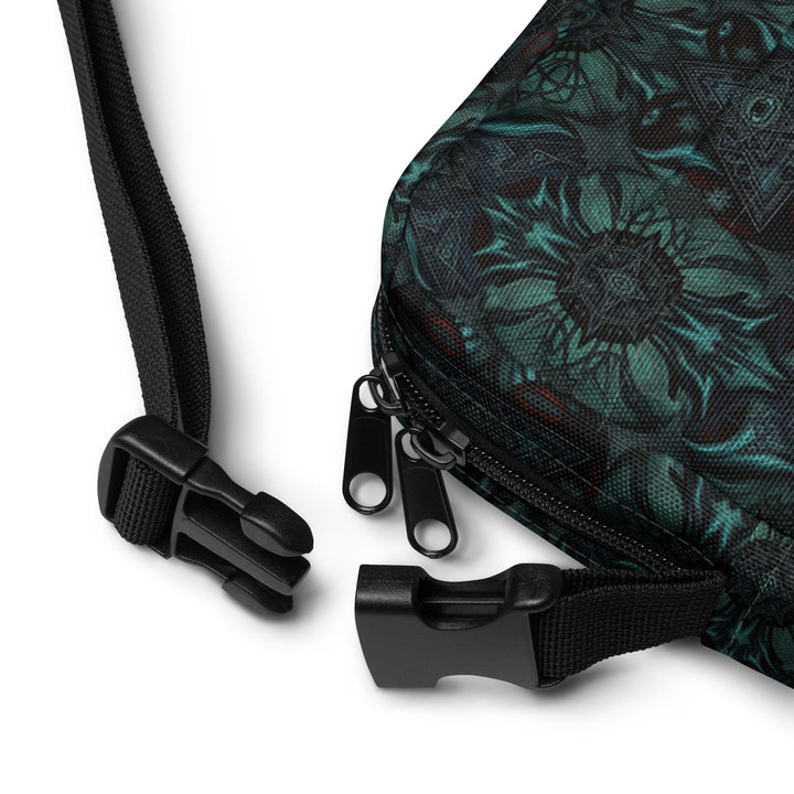 Zipper and strap details of Lumora crossbody – durable and adjustable for daily use