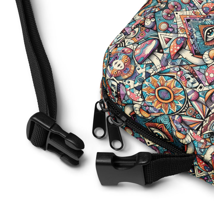 Zipper and strap details of Mushtribe crossbody – durable and adjustable for daily use