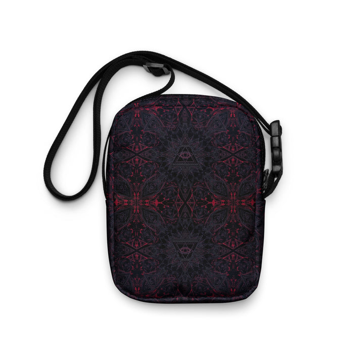 Back of THIRDEYE bag – intricate geometry in vibrant colors, ideal for travel and psychedelic events