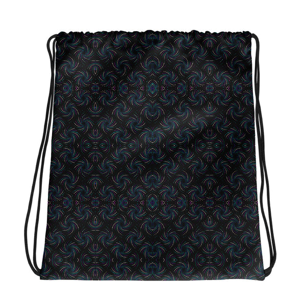 Drawstring Bag --> Dotadelic (Black/blue)
