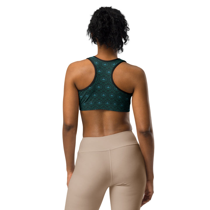 Racerback Geolotus sports bra from behind – designed for festival freedom and support