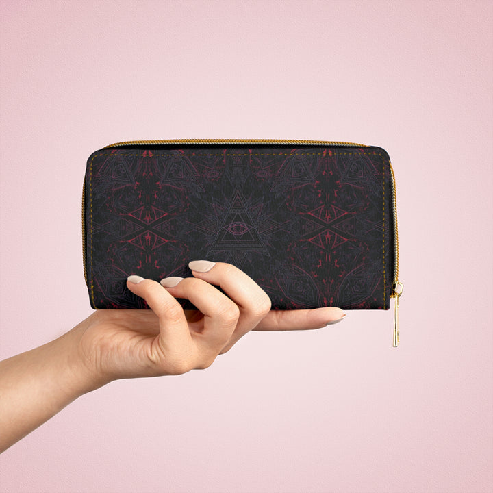 Side view of THIRDEYE wallet – sacred vision pattern with bold psychedelic energy
