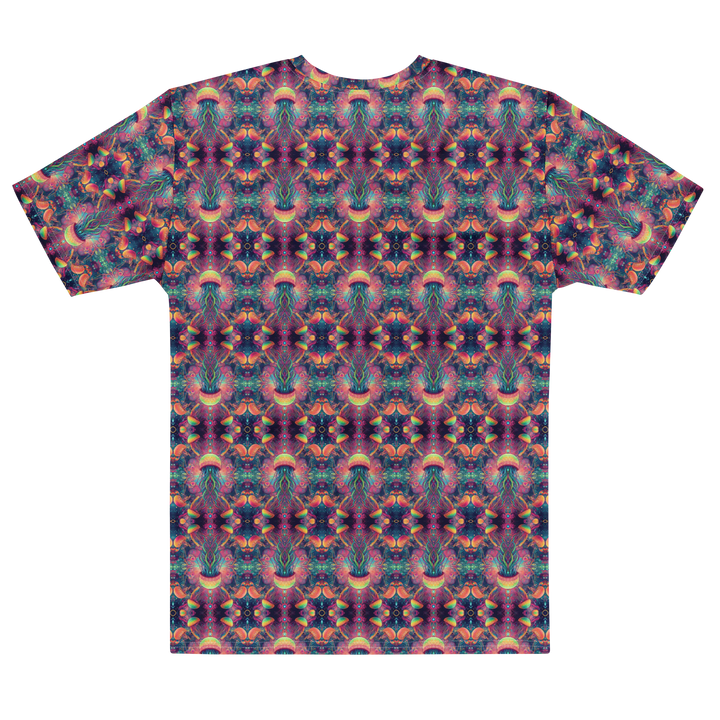 Alternate back flat view – PSYJELLYFISH shirt with otherworldly jellyfish and sacred visuals for ravers and visionaries.