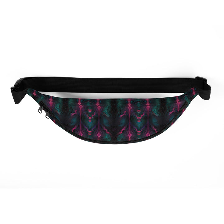 Top view of Psylien waistbag – sacred geometry and alien fusion, rave-ready and water-resistant