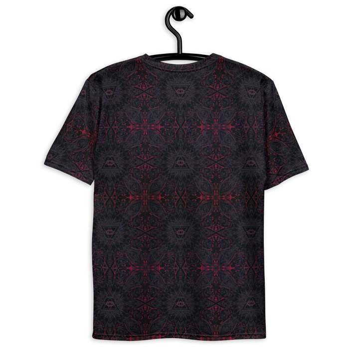 Back hanging view of THIRDEYE tee with small third eye symbol – clean psychedelic aesthetic for visionary wardrobes.