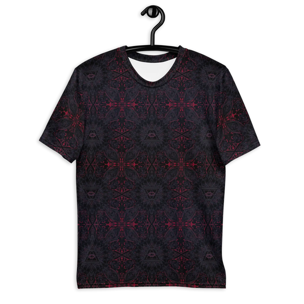 Front view of THIRDEYE t-shirt with small psychedelic third eye print – perfect for minimalist spiritual style and festival fashion.