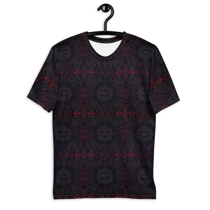 Front view of THIRDEYE t-shirt with small psychedelic third eye print – perfect for minimalist spiritual style and festival fashion.