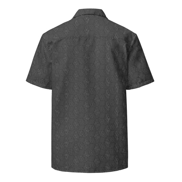 Back view of Warpwave shirt – flowing warp lines and vibrant symmetry for EDM fashion lovers.